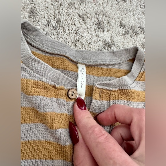 Striped Kids One Piece - Gray and Brown - Picture 2 of 4